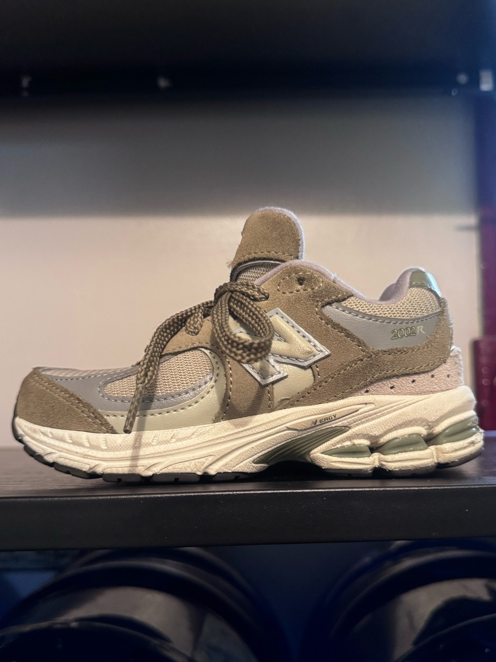 New Balance Toddler Boy Sneakers in Taupe and Light Gray